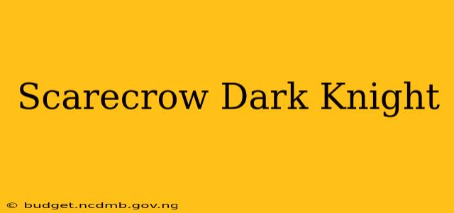 Scarecrow Dark Knight