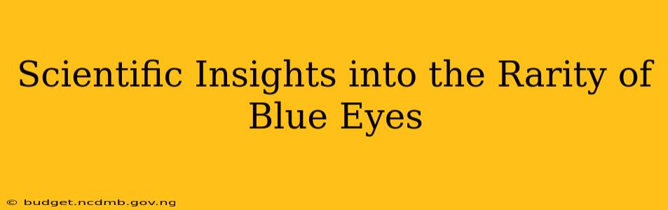 Scientific Insights into the Rarity of Blue Eyes