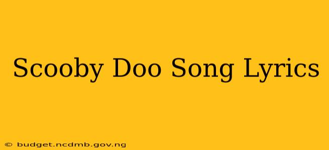 Scooby Doo Song Lyrics