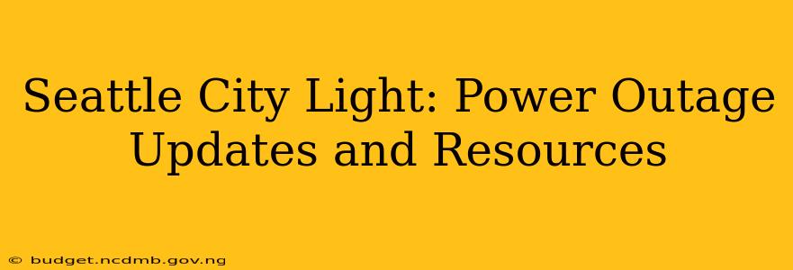 Seattle City Light: Power Outage Updates and Resources