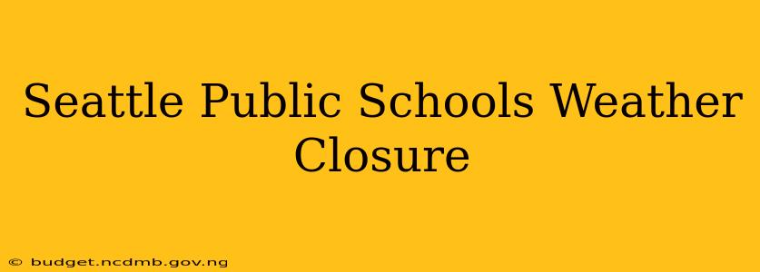 Seattle Public Schools Weather Closure