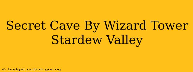 Secret Cave By Wizard Tower Stardew Valley