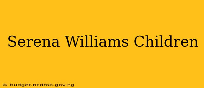 Serena Williams Children