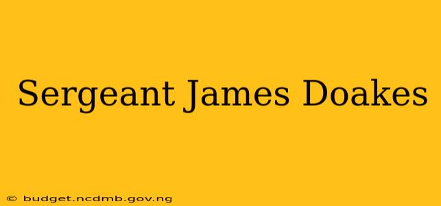 Sergeant James Doakes