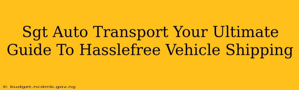 Sgt Auto Transport Your Ultimate Guide To Hasslefree Vehicle Shipping