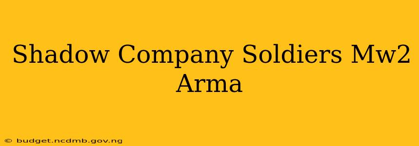 Shadow Company Soldiers Mw2 Arma