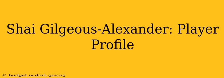 Shai Gilgeous-Alexander: Player Profile