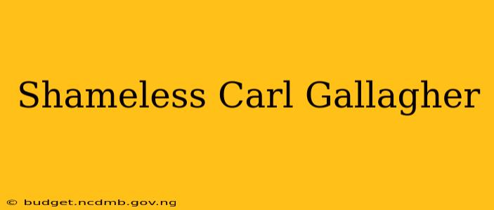 Shameless Carl Gallagher