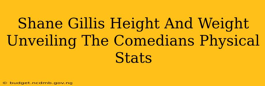 Shane Gillis Height And Weight Unveiling The Comedians Physical Stats