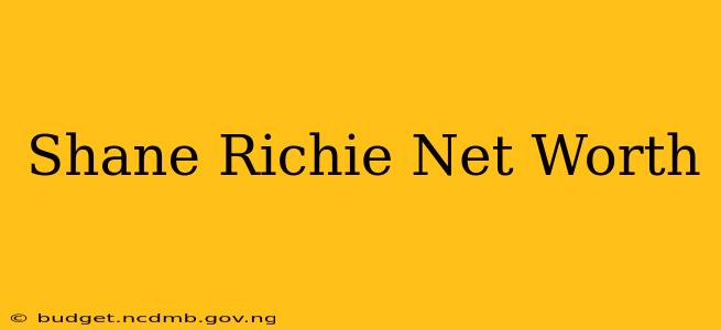 Shane Richie Net Worth