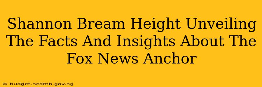 Shannon Bream Height Unveiling The Facts And Insights About The Fox News Anchor