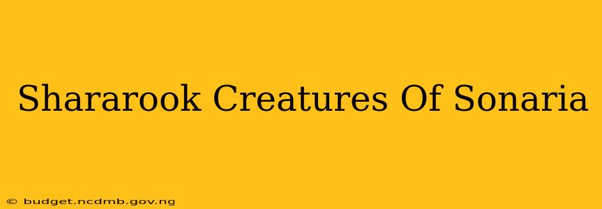 Shararook Creatures Of Sonaria