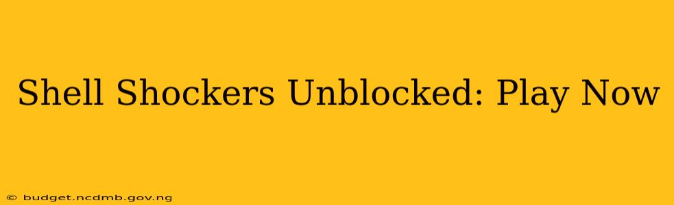 Shell Shockers Unblocked: Play Now