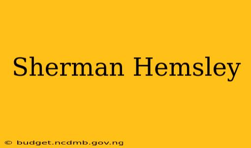 Sherman Hemsley