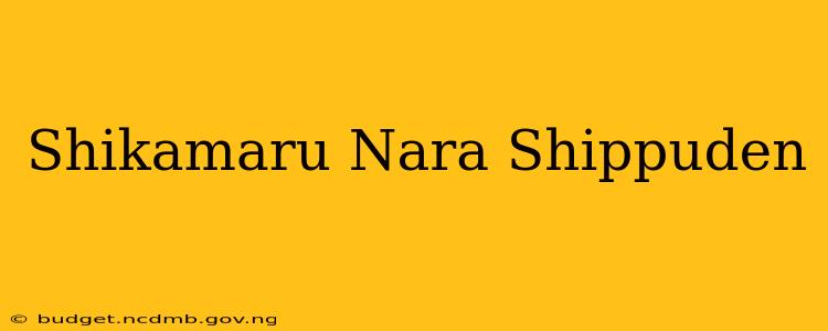 Shikamaru Nara Shippuden