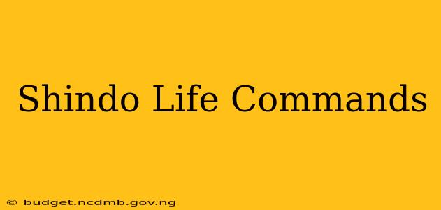 Shindo Life Commands