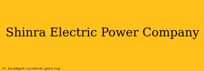 Shinra Electric Power Company