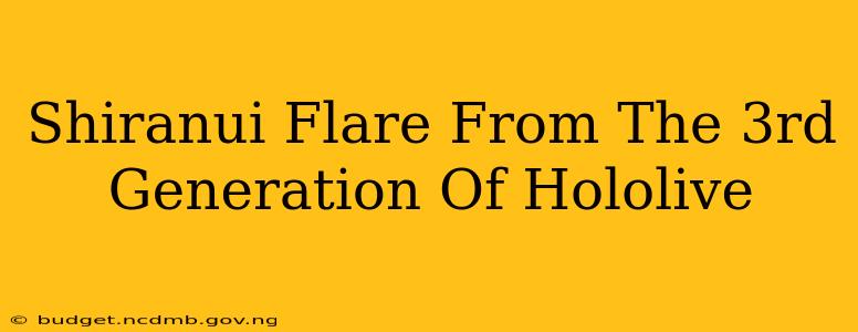 Shiranui Flare From The 3rd Generation Of Hololive