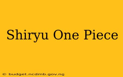 Shiryu One Piece