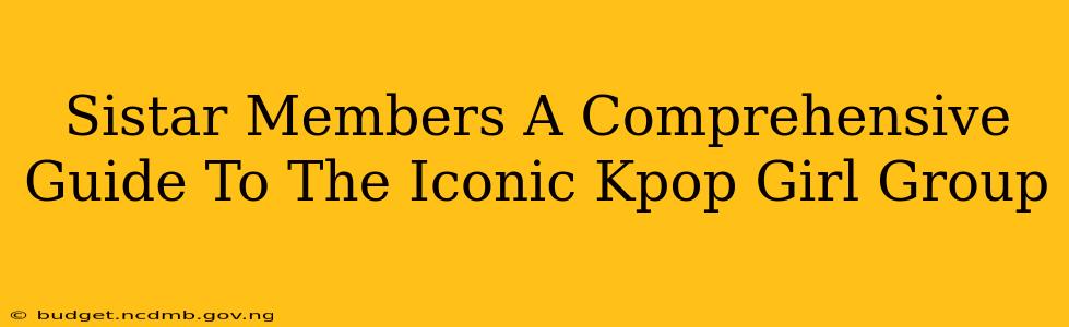 Sistar Members A Comprehensive Guide To The Iconic Kpop Girl Group