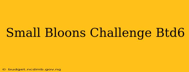 Small Bloons Challenge Btd6