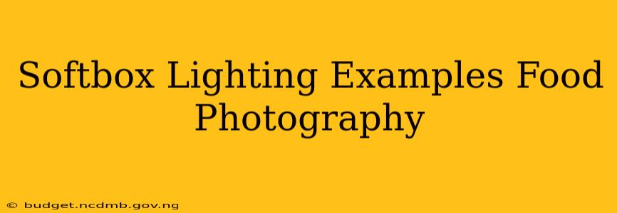 Softbox Lighting Examples Food Photography