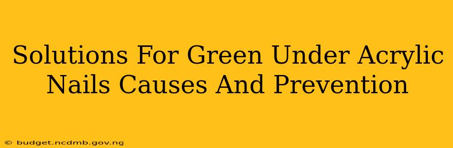 Solutions For Green Under Acrylic Nails Causes And Prevention