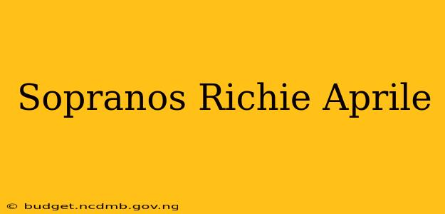 Sopranos Richie Aprile