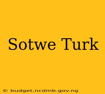 Sotwe Turk
