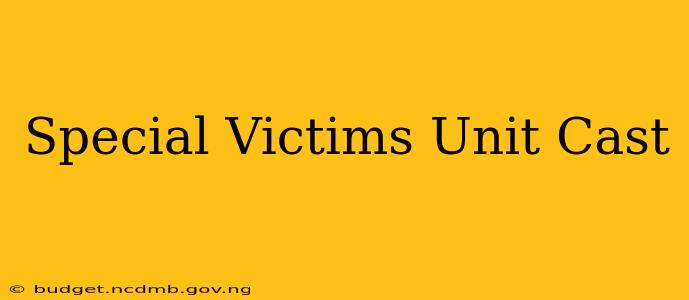 Special Victims Unit Cast