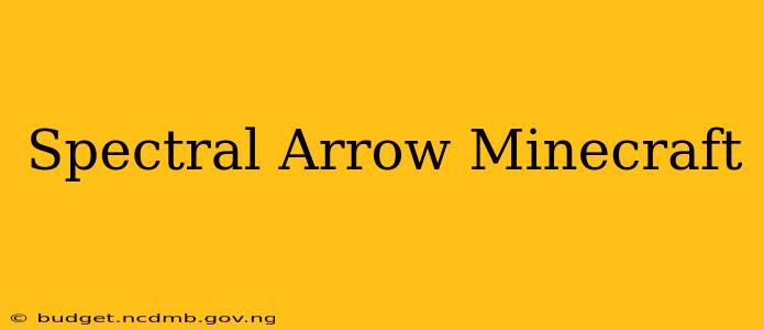 Spectral Arrow Minecraft