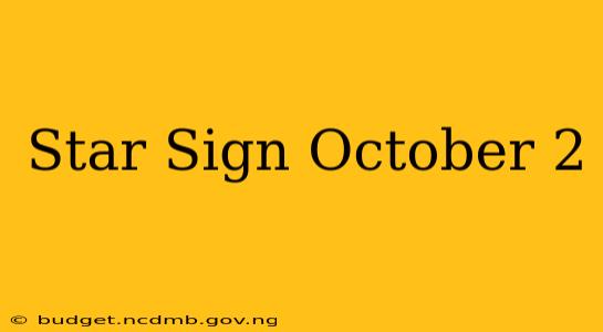 Star Sign October 2