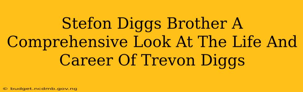 Stefon Diggs Brother A Comprehensive Look At The Life And Career Of Trevon Diggs