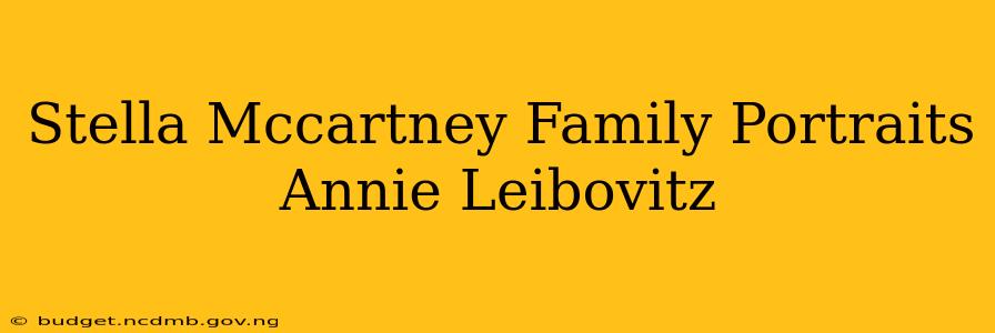 Stella Mccartney Family Portraits Annie Leibovitz