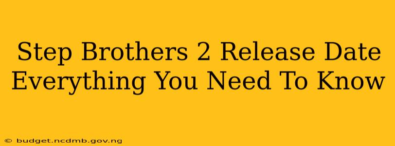 Step Brothers 2 Release Date Everything You Need To Know