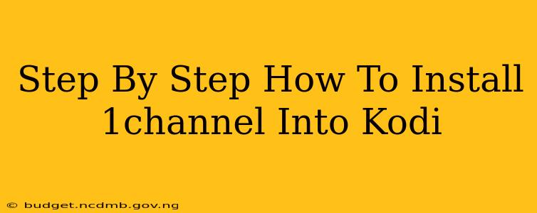 Step By Step How To Install 1channel Into Kodi