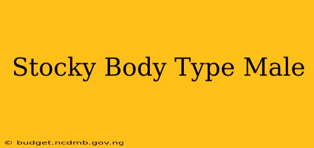 Stocky Body Type Male