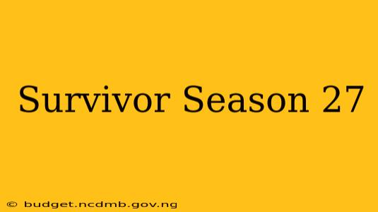 Survivor Season 27