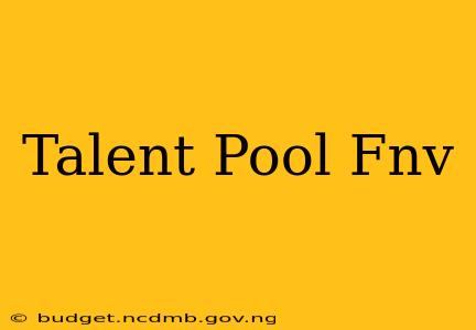 Talent Pool Fnv