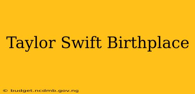 Taylor Swift Birthplace
