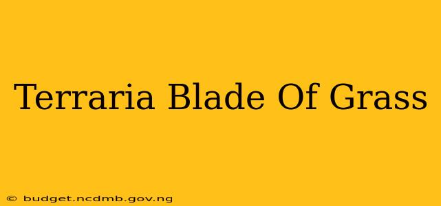 Terraria Blade Of Grass