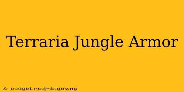 Terraria Jungle Armor