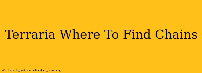 Terraria Where To Find Chains