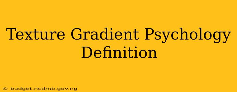 Texture Gradient Psychology Definition