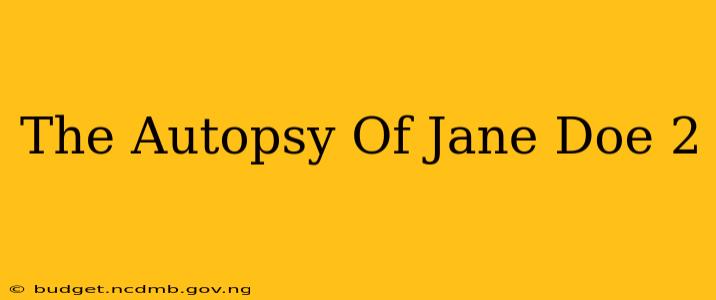 The Autopsy Of Jane Doe 2