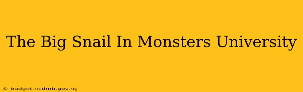 The Big Snail In Monsters University