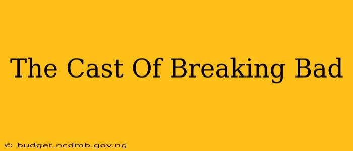 The Cast Of Breaking Bad