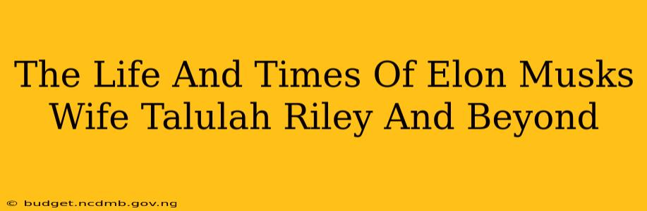 The Life And Times Of Elon Musks Wife Talulah Riley And Beyond
