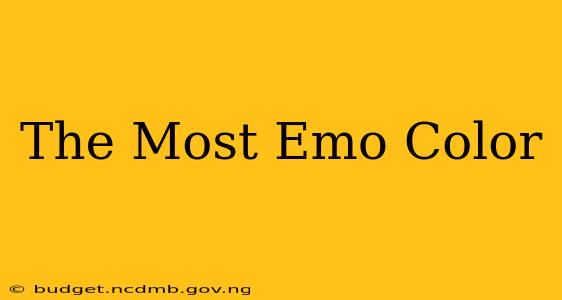 The Most Emo Color