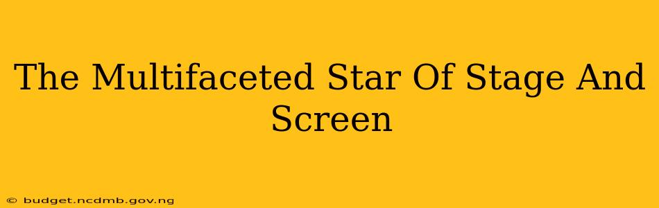 The Multifaceted Star Of Stage And Screen